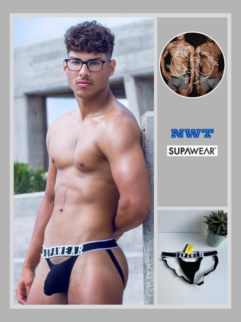 Supawear - Ribbed Slashed Jockstrap - Black (M)